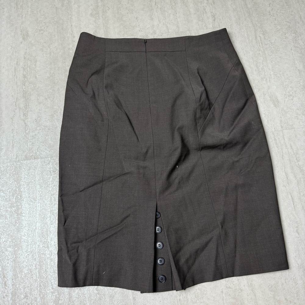 Ann Taylor wool pencil skirt brown size 8 - Picture 5 of 9
